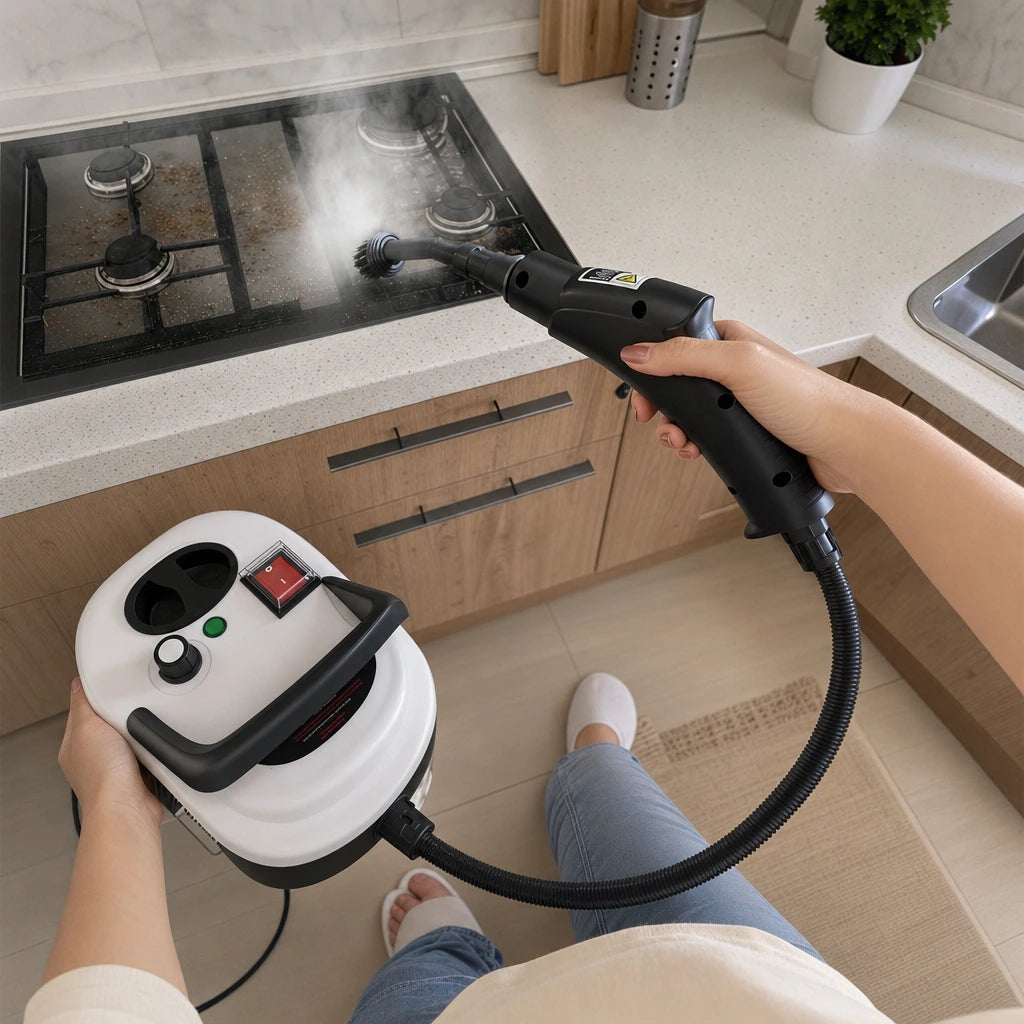 Limpiador a Vapor Portátil 2500W – Alta Presión y Temperatura | Multiusos Hogar y Auto