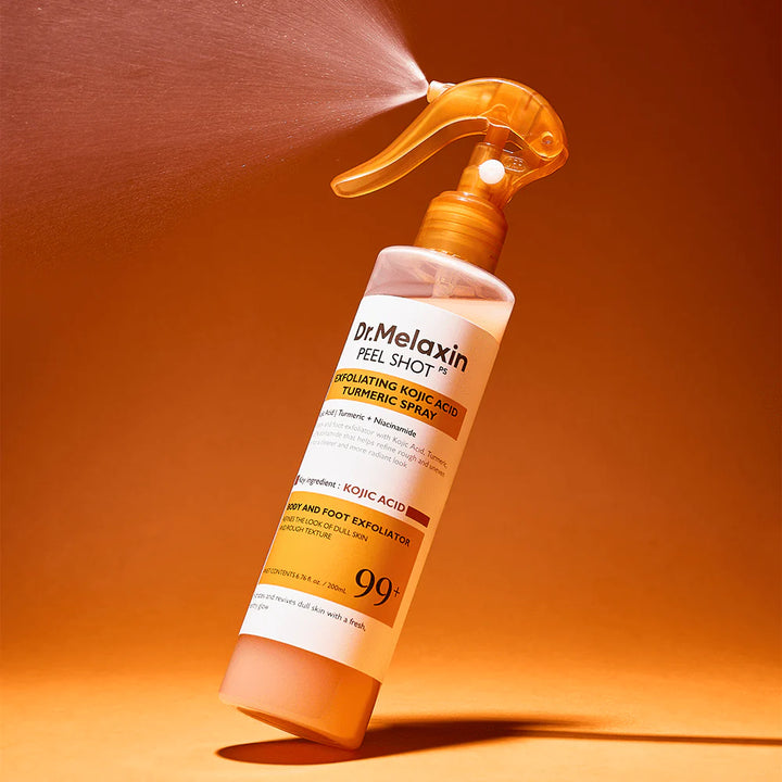 Dr. Melaxin Peel Shot – Spray Despigmentante con Ácido Kójico y Cúrcuma | Aclara Axilas, Codos y Rodillas (200 ml)